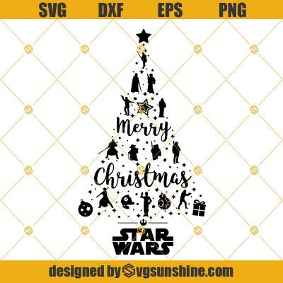 Star Wars Christmas Tree Svg Star Wars Logo Xmas Holiday Christmas Svg