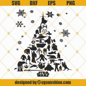 Star Wars Christmas Tree Svg Starwars Christmas Svg Christmas Tree