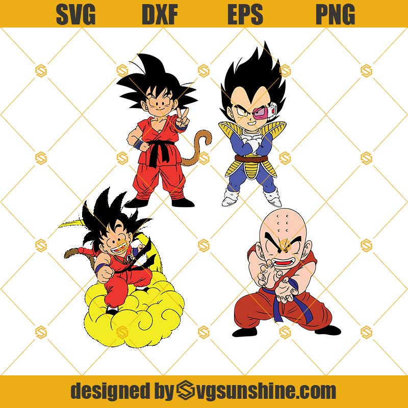Dragon Ball Z Svg Bundle Vegeta Svg Son Goku Svg Cadic Svg Japanese