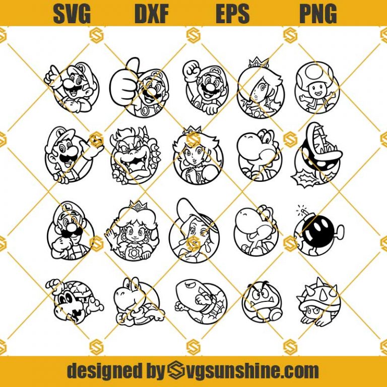 Super Mario Svg Super Mario Bundle Svg Super Mario Bros Svg