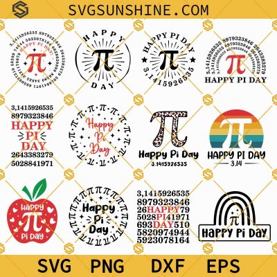 Happy Pi Day Svg Bundle Pi Svg Pi Day Svg Math Teacher Svg