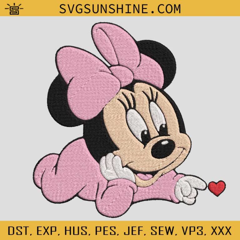 Minnie Mouse Embroidery Design Minnie Mouse Embroidery Files Baby