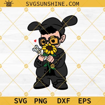 Bad Bunny Sunflower Svg Baby Benito Svg Bad Bunny Svg Layered Cricut