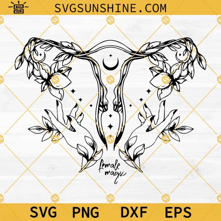 Flower Uterus Svg Floral Uterus Svg Uterus Svg Png Dxf Eps Cricut