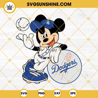 Mickey Mouse LA Dodgers SVG Los Angeles Dodgers SVG Baseball SVG PNG