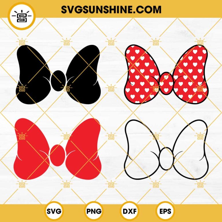 Minnie Mouse Bow Svg Bundle Minnie Bow Svg Minnie Mouse Cute Bow Svg