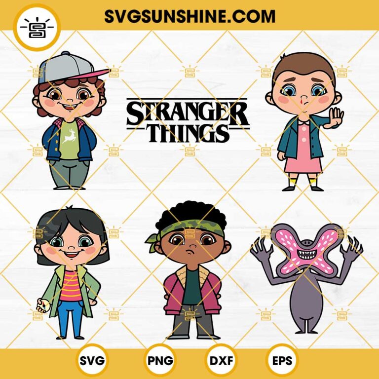 Stranger Things Svg Stranger Things Friends Chibi Svg Bundle Eleven