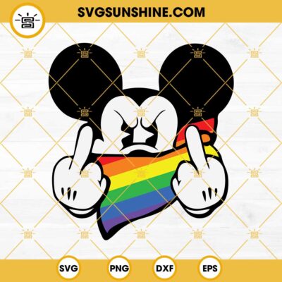 Mickey Pride Svg Mickey Mouse Middle Finger Svg Pride Svg Lgbt