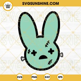 Bad Bunny Logo Frankenstein Monster Svg Bad Bunny Logo Halloween Svg Png Dxf Eps Cricut