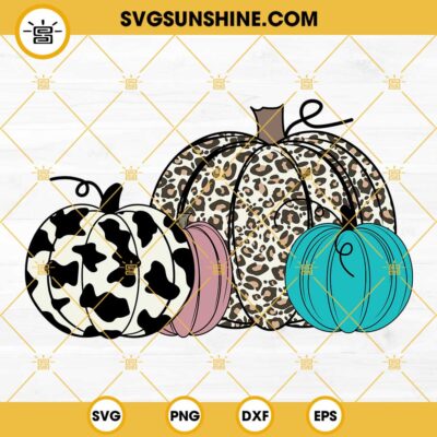 Leopard Pumpkin And Buffalo Plaid Pumpkin SVG Fall Pumpkin Halloween