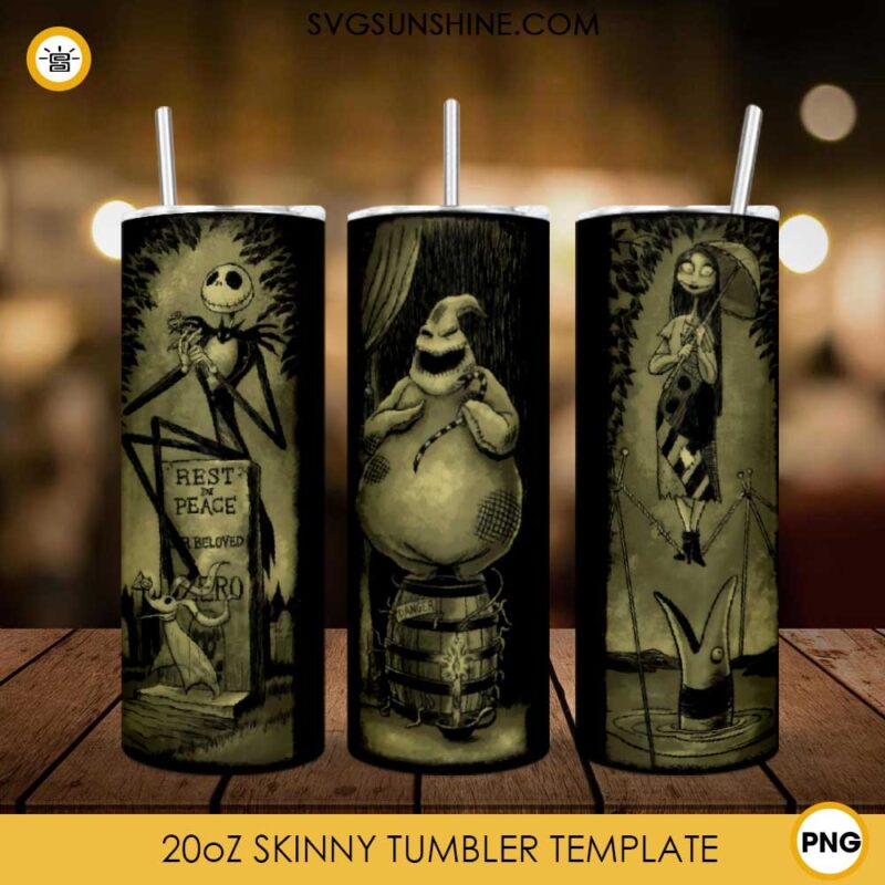 The Nightmare Before Christmas Oz Skinny Tumbler Template Png Jack