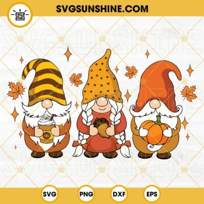 Gnome Pumpkin Fall Halloween SVG Files