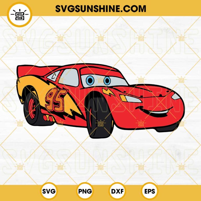 Cars Lightning Mcqueen Svg Png Dxf Eps Cricut Silhouette Vector Clipart