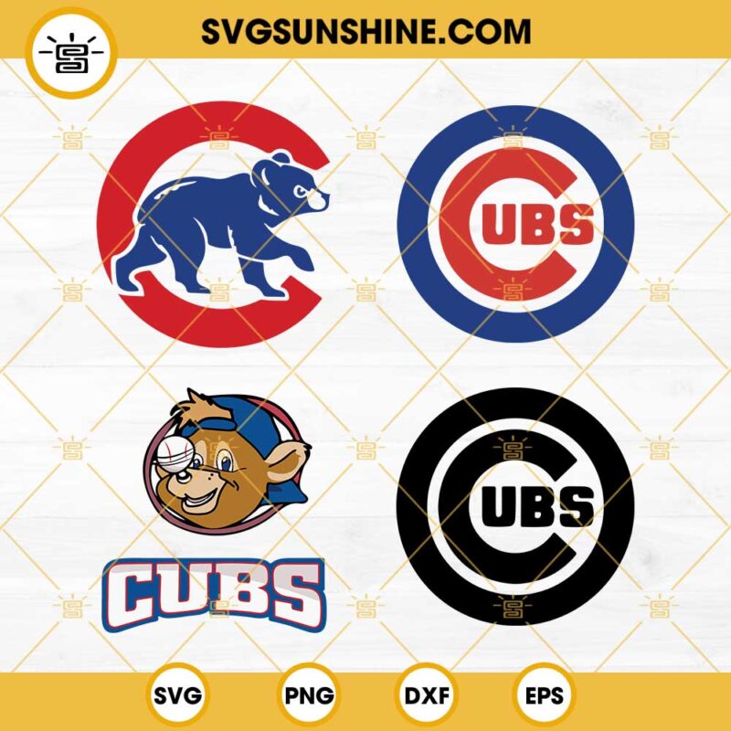 Chicago Cubs SVG Bundle Baseball Team Chicago Cubs SVG Cubs Bear Logo