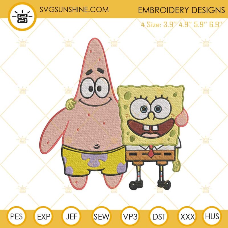 Patrick Star Spongebob Squarepants Machine Embroidery Design File