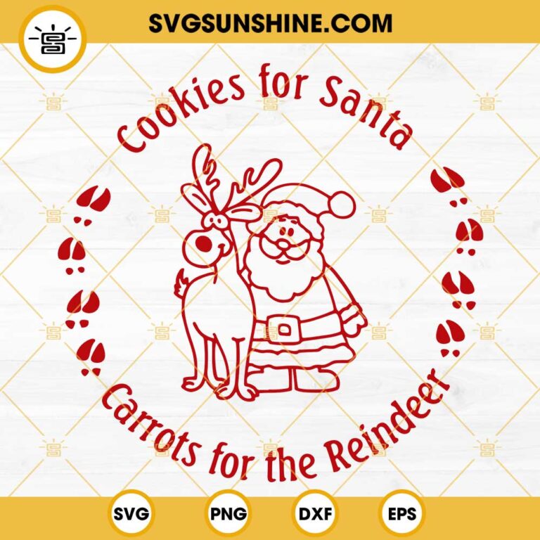 Snacks For Santa Svg Santa Tray Svg Christmas Tray Svg Cookies Milk