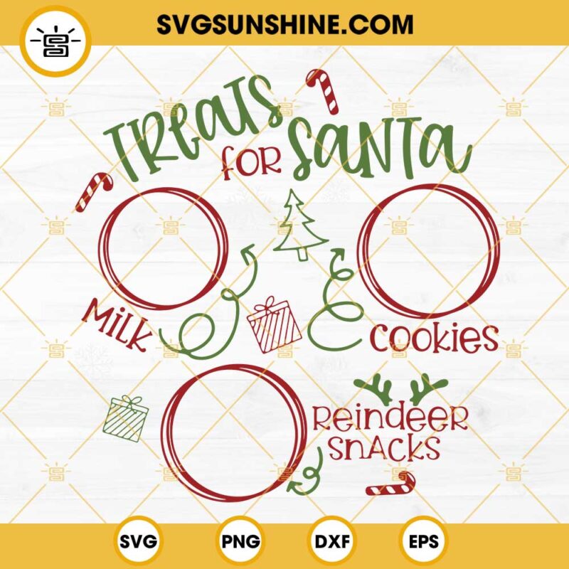 Santa Tray Svg Treats For Santa Svg Cookies For Santa Tray Svg