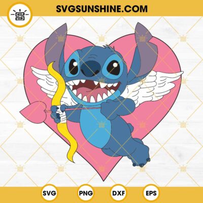 Cupid Stitch SVG Stitch Love Heart SVG Stitch Valentine SVG