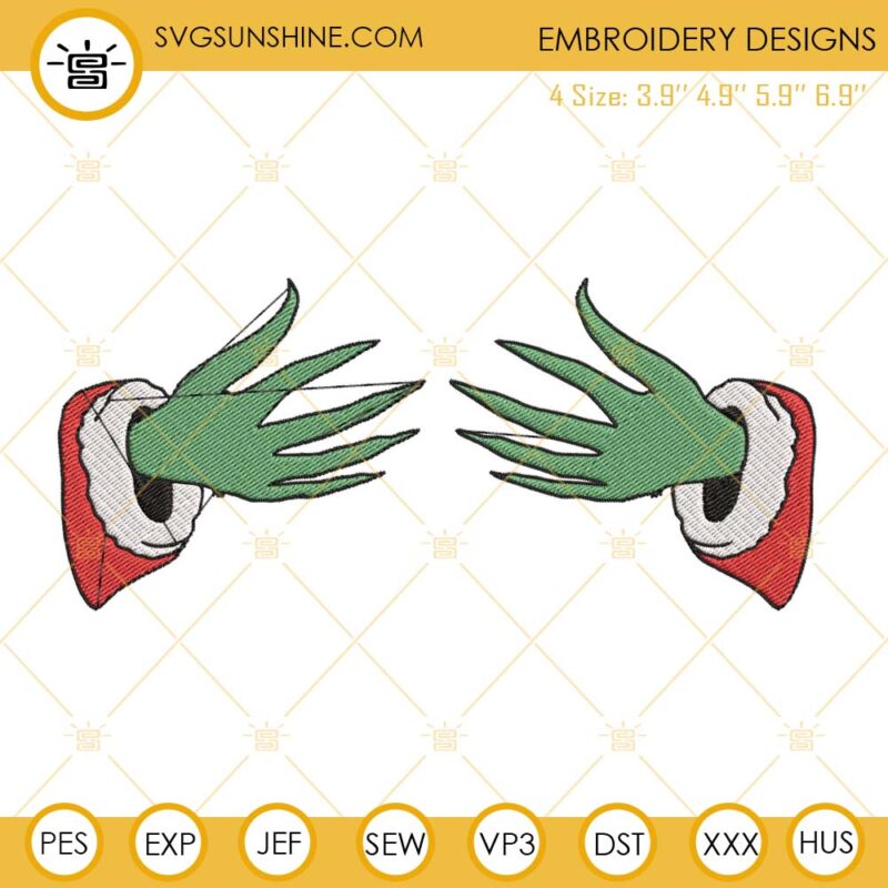 Grinch Boob Hand Embroidery Design Files Funny Grinch Christmas