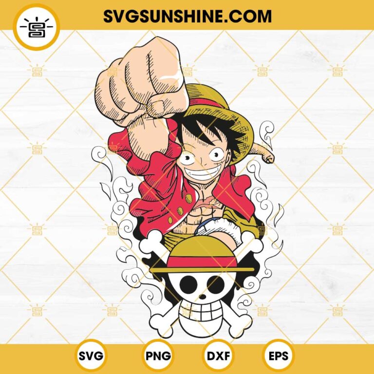 Monkey D Luffy SVG One Piece SVG PNG DXF EPS Cut Files