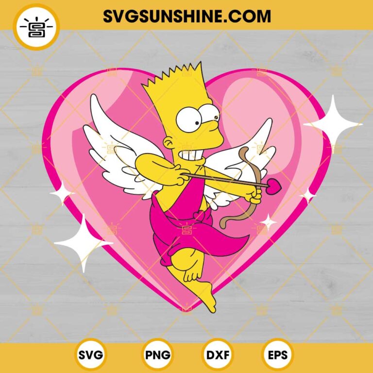 Bart Simpson Valentine Svg The Simpsons Valentines Day Svg