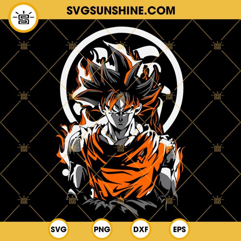 Dragon Ball Super Son Goku SVG Goku SVG PNG DXF EPS For Cricut