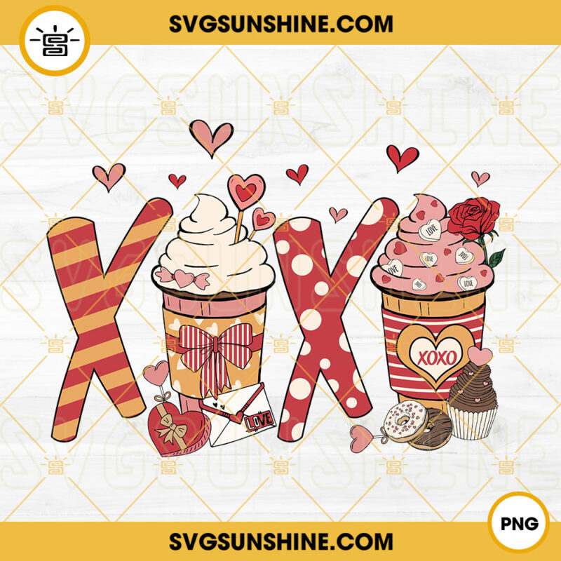 Xoxo Coffee Valentine Png Latte Iced Coffee Love Png Valentine S Day