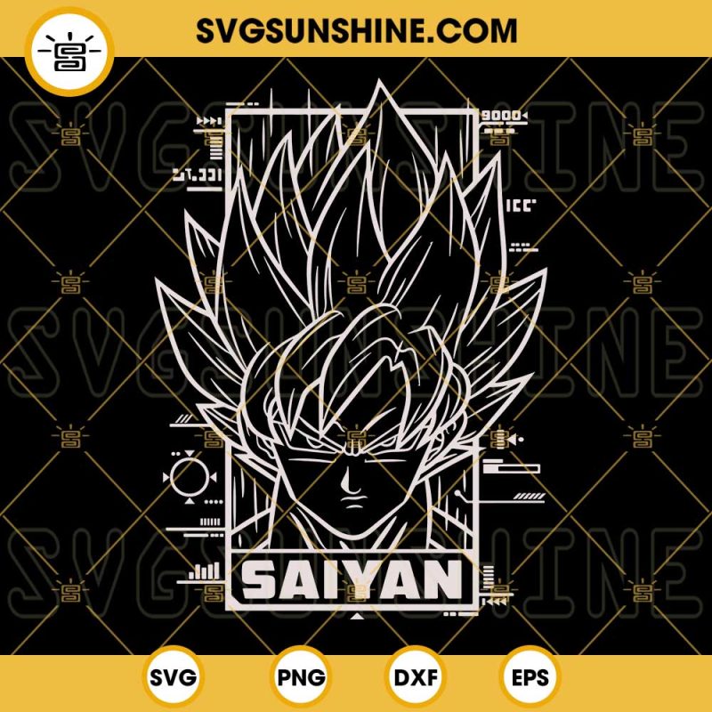 Goku Saiyan Svg Son Goku Super Saiyan Svg Dragon Ball Svg Anime Svg