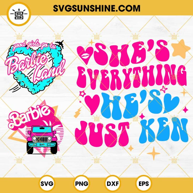 Barbie SVG Bundle She S Everything He S Just Ken SVG Barbie SVG Pink