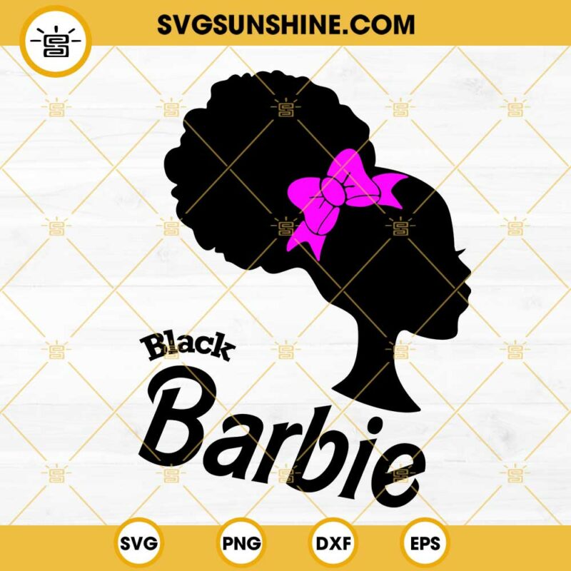 Black Barbie Svg Afro Barbie Svg African American Barbie Girl Svg Png