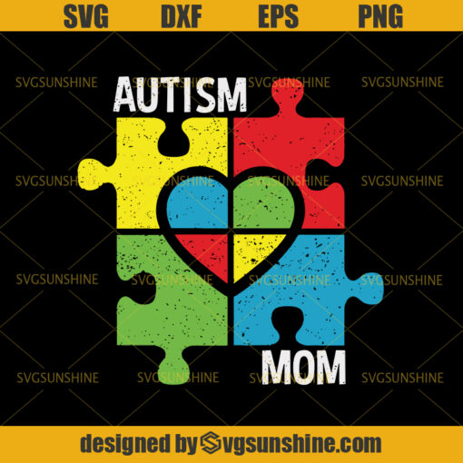 Autism Mom SVG Proud Mom SVG Autism Awareness SVG Puzzle Piece SVG Autism mom shirt