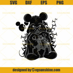 Darth Vader with Mickey Mouse Ears Disney Star Wars SVG DXF EPS PNG