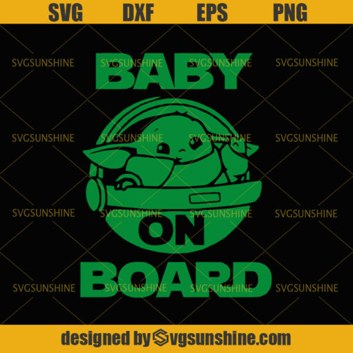 Baby yoda svg, Star Wars SVG, Mandalorian svg, darth vader svg, baby yoda on board svg