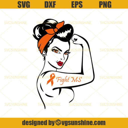 Rosie the riveter Fight MS Svg, Multiple sclerosis svg, Fight MS svg, My Mom’s Fight is My Fight MS SVG