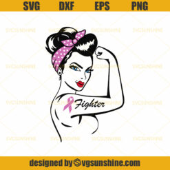 Rosie the riveter Svg, Believe Cancer Awareness Svg , Believe Svg, Fight Cancer Svg