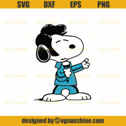 Snoopy SVG, Elvis Presley SVG, Snoopy as The World Famous Elvis Impersonato SVG