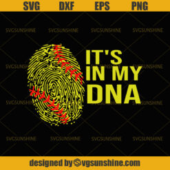 Softball SVG, Softball It's in My DNA Fingerprint Girl Sports SVG