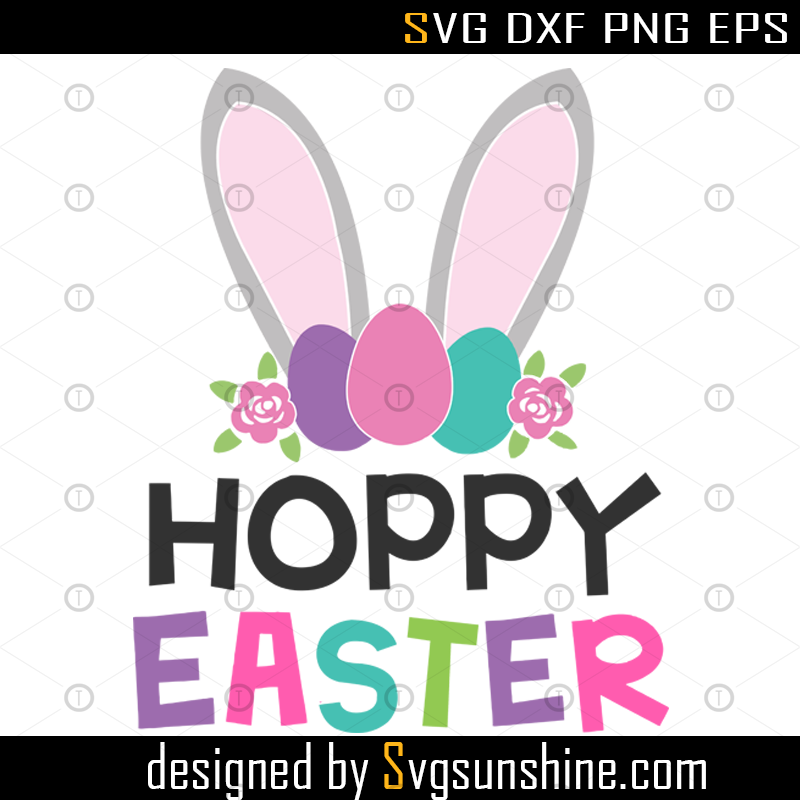 Download Hoppy Easter Svg, Cute Easter Bunny, Happy Easter Svg ...