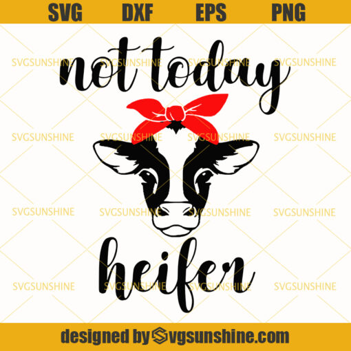 Not Today Heifer SVG, Cow SVG