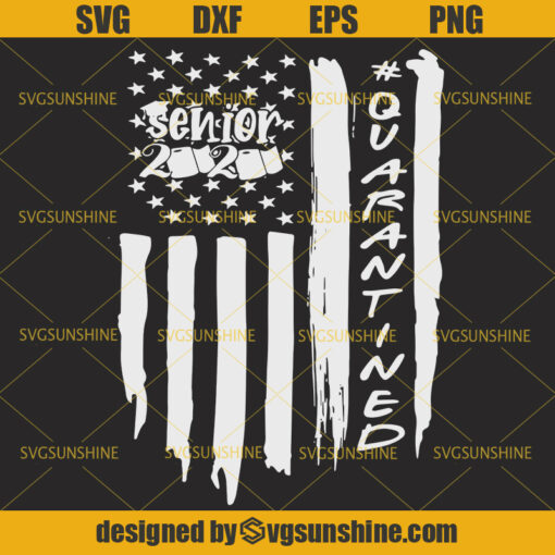 Senior 2020 Quarantined SVG, America Flag Quarantined SVG