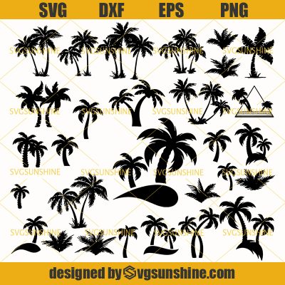 Palm Tree Svg, Summer Svg, Palm Cricut, Palm vector, Palm silhouette ...