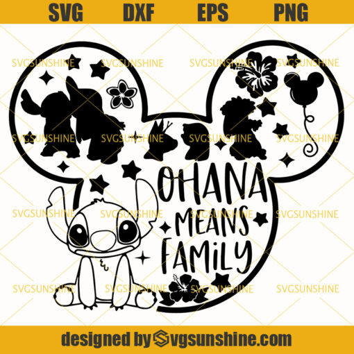 Ohana Means Family SVG, Lilo And Stitch SVG, Stitch SVG, Lilo SVG, Disney SVG