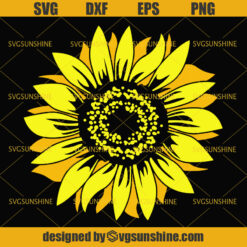 Sunflower SVG, Sunflower Cut File, Sunflower Shirt, Beautiful Sunflower Yellow SVG