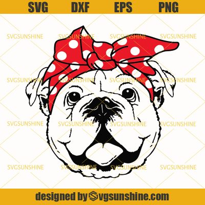 Bulldog Bandana Svg, Dog Bandana Svg, Dog Svg, Bulldog Svg, Dog Mom Svg ...