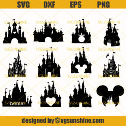 Disney Castle Svg Bundle, Disney Svg, Castle Svg, Disney Bundle Svg