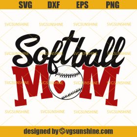 Softball Mom SVG, Softball SVG, Mothers Day Svg - Sunshine