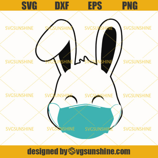 Bunny Quarantined Svg, Bunny With Mask Svg, Quarantine Svg