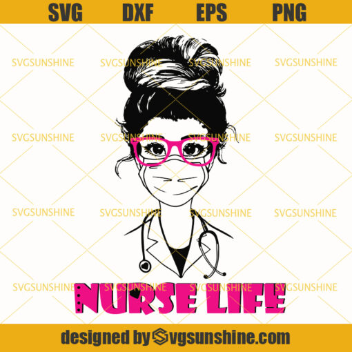 Nurse Life Svg, Nurse With Mask Svg, Afro woman Svg, Afro Puffs Svg, Doctor Svg, RN Svg, Surgeon Svg, Nurses Svg