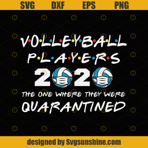 Vollley ball Players 2020 The One Where They Were Quarantined Funny Volley Kids League Silhouette SVG