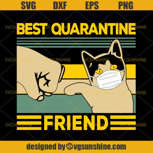 Best Quarantine Cat Friend Svg, Cat Quarantined Svg , Cat With Mask Svg, Quarantined Svg, Cat Svg